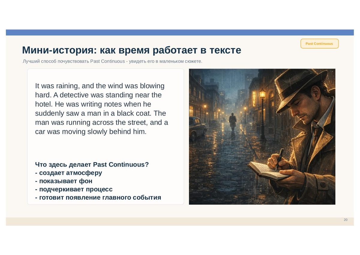 Мини-истории: видно, как время работает в тексте